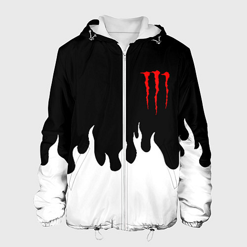 Мужская куртка Monster energy red logo / 3D-Белый – фото 1