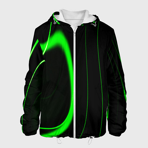 Мужская куртка Color green light green black / 3D-Белый – фото 1