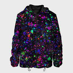 Мужская куртка Чёрный с разноцветными брызгами