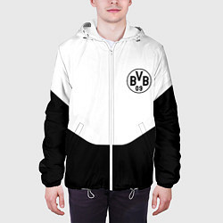 Куртка с капюшоном мужская Borussia geometry, цвет: 3D-белый — фото 2