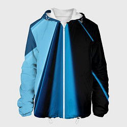 Куртка с капюшоном мужская Black blue, цвет: 3D-белый