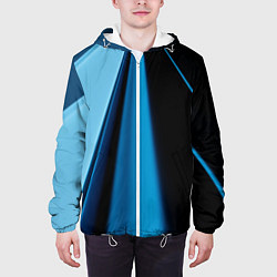 Куртка с капюшоном мужская Black blue, цвет: 3D-белый — фото 2