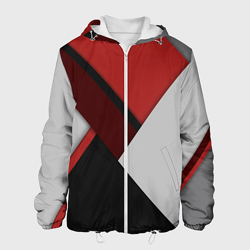Мужская куртка Color black red grey / 3D-Белый – фото 1