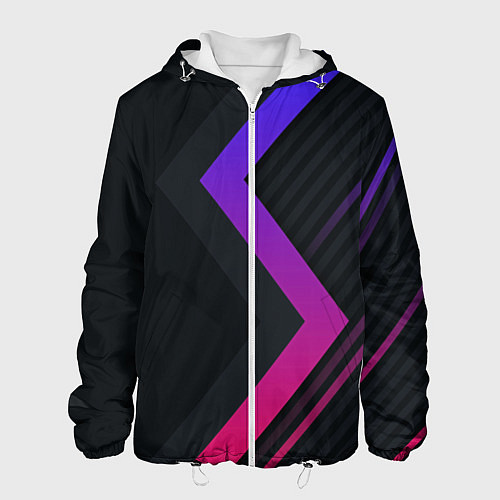 Мужская куртка Color black line / 3D-Белый – фото 1