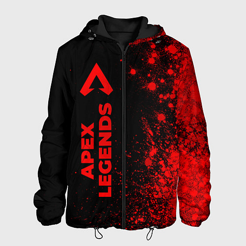 Мужская куртка Apex Legends - red gradient по-вертикали / 3D-Черный – фото 1