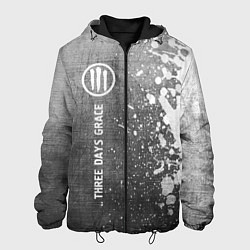 Куртка с капюшоном мужская Three Days Grace - grey gradient по-вертикали, цвет: 3D-черный