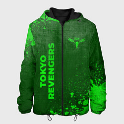 Куртка с капюшоном мужская Tokyo Revengers - green gradient вертикально, цвет: 3D-черный
