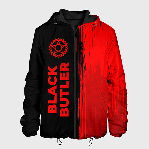 Мужская куртка Black Butler - red gradient по-вертикали / 3D-Черный – фото 1