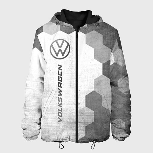 Мужская куртка Volkswagen - white gradient по-вертикали / 3D-Черный – фото 1