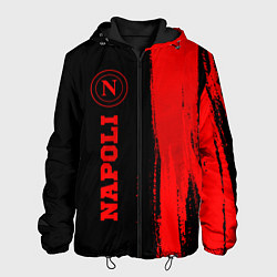 Куртка с капюшоном мужская Napoli - red gradient по-вертикали, цвет: 3D-черный