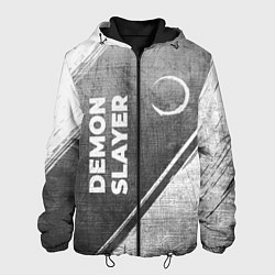 Мужская куртка Demon Slayer - grey gradient вертикально