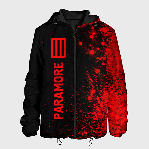 Мужская куртка Paramore - red gradient по-вертикали / 3D-Черный – фото 1