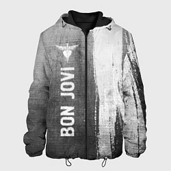 Мужская куртка Bon Jovi - grey gradient по-вертикали