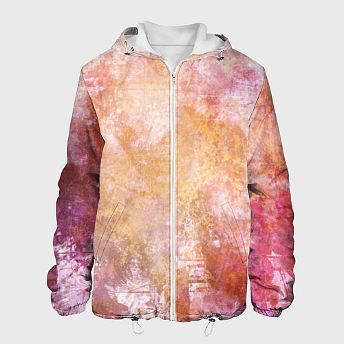 Мужская куртка Абстракция - atomic gold / 3D-Белый – фото 1