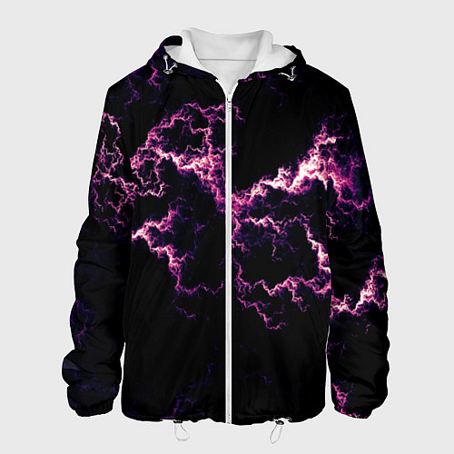 Мужская куртка Lightning pink glow / 3D-Белый – фото 1