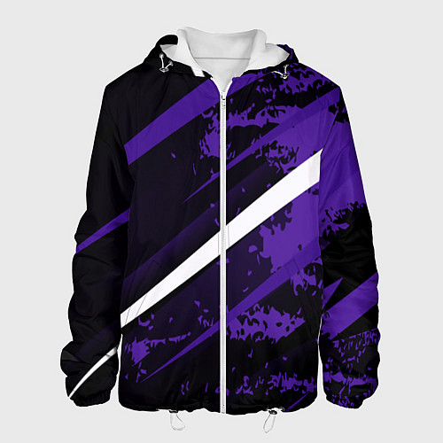 Мужская куртка Color black purple line / 3D-Белый – фото 1