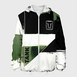 Куртка с капюшоном мужская Tank логотип машины, цвет: 3D-белый