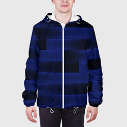 Куртка с капюшоном мужская Color blue square, цвет: 3D-белый — фото 2