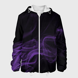 Куртка с капюшоном мужская Color smoke purple, цвет: 3D-белый