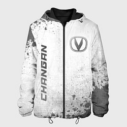 Куртка с капюшоном мужская Changan - white gradient вертикально, цвет: 3D-черный