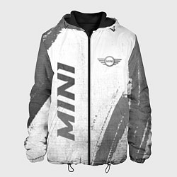 Куртка с капюшоном мужская Mini - white gradient вертикально, цвет: 3D-черный