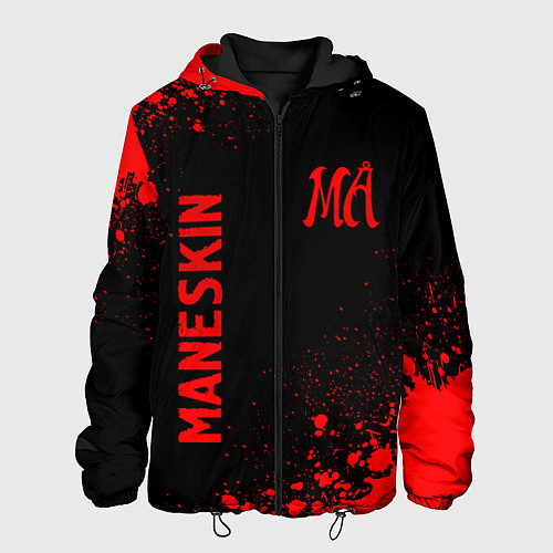 Мужская куртка Maneskin - red gradient вертикально / 3D-Черный – фото 1