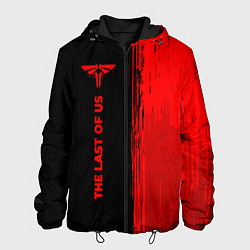 Куртка с капюшоном мужская The Last Of Us - red gradient по-вертикали, цвет: 3D-черный