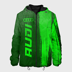 Куртка с капюшоном мужская Audi - green gradient по-вертикали, цвет: 3D-черный