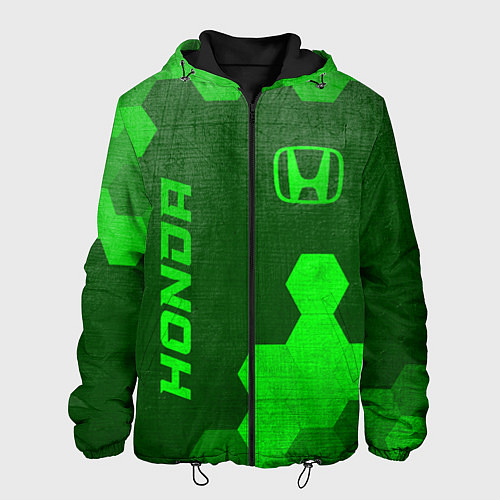 Мужская куртка Honda - green gradient вертикально / 3D-Черный – фото 1