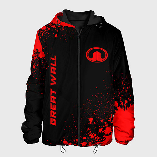 Мужская куртка Great Wall - red gradient вертикально / 3D-Черный – фото 1
