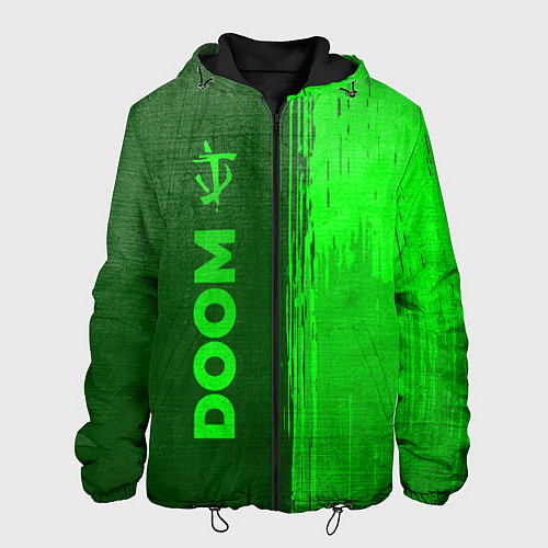 Мужская куртка Doom - green gradient по-вертикали / 3D-Черный – фото 1