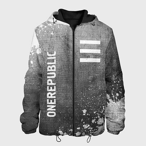 Мужская куртка OneRepublic - grey gradient вертикально / 3D-Черный – фото 1