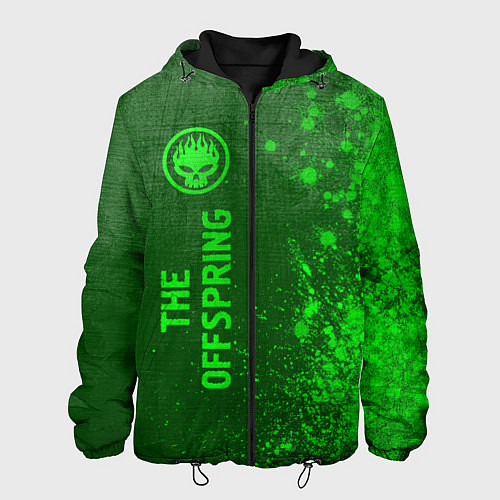 Мужская куртка The Offspring - green gradient по-вертикали / 3D-Черный – фото 1