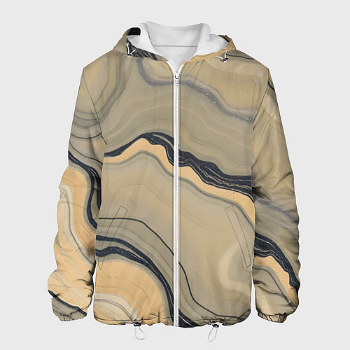 Мужская куртка Песочный мрамор / 3D-Белый – фото 1
