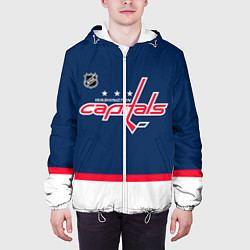 Куртка с капюшоном мужская Washington Capitals hockey team, цвет: 3D-белый — фото 2