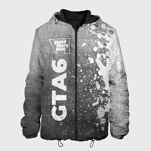 Мужская куртка GTA6 - grey gradient по-вертикали / 3D-Черный – фото 1