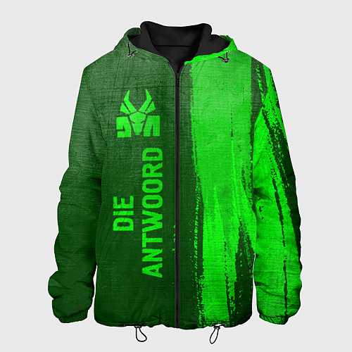 Мужская куртка Die Antwoord - green gradient по-вертикали / 3D-Черный – фото 1