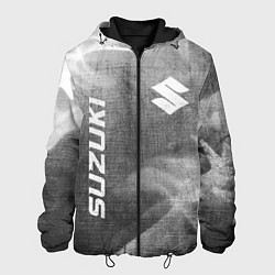 Куртка с капюшоном мужская Suzuki - grey gradient вертикально, цвет: 3D-черный