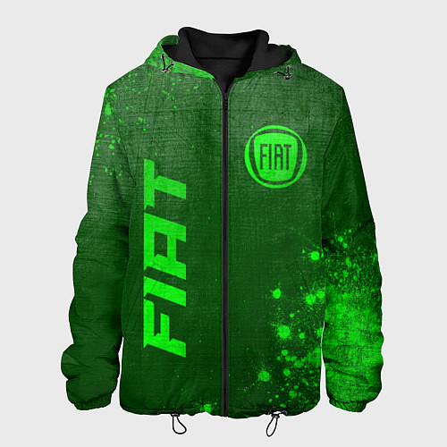 Мужская куртка Fiat - green gradient вертикально / 3D-Черный – фото 1
