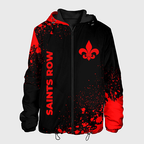 Мужская куртка Saints Row - red gradient вертикально / 3D-Черный – фото 1