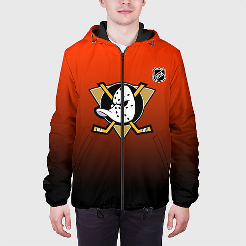 Мужская куртка Анахайм Дакс - оранжевый градиент / 3D-Черный – фото 3