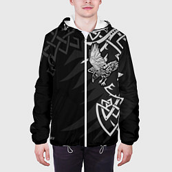 Куртка с капюшоном мужская Верные спутники Одина, цвет: 3D-белый — фото 2