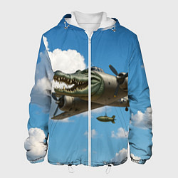 Куртка с капюшоном мужская Бомбардиро крокодило, цвет: 3D-белый