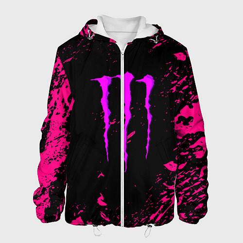 Мужская куртка Monster energy неоновые краски лого / 3D-Белый – фото 1