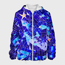 Куртка с капюшоном мужская Небо-Звезды, цвет: 3D-белый