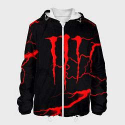 Куртка с капюшоном мужская Monster energy storm red, цвет: 3D-белый