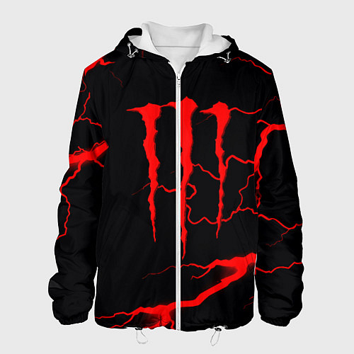 Мужская куртка Monster energy storm red / 3D-Белый – фото 1
