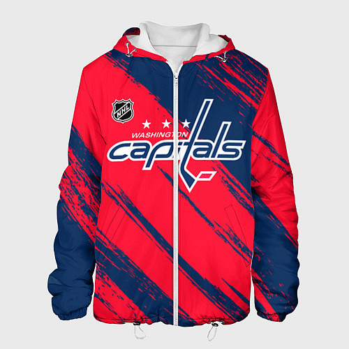Мужская куртка Вашингтон Кэпиталз - бырзги красок / 3D-Белый – фото 1