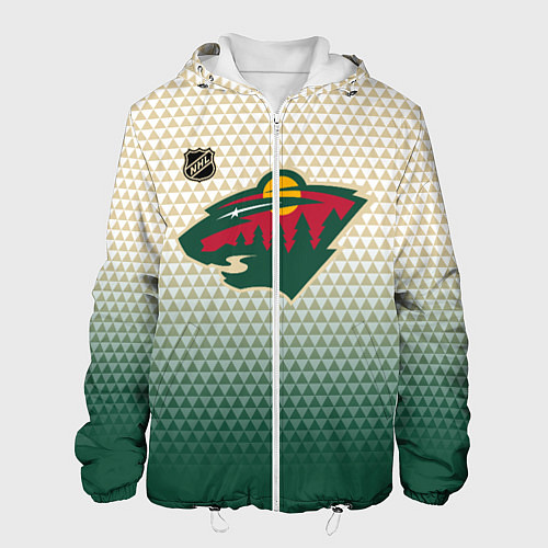 Мужская куртка Миннесота Уайлд - геометрический градиент / 3D-Белый – фото 1