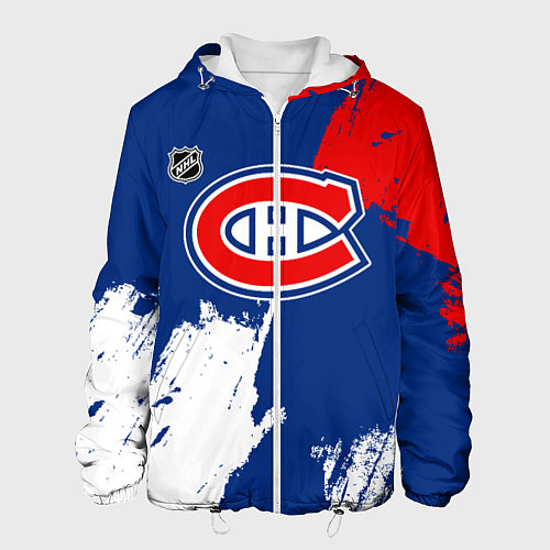 Мужская куртка Монреаль Канадиенс - брызги краски / 3D-Белый – фото 1